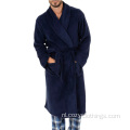heren sjaal kraag fleece badjrobe aangepaste luxe badjas